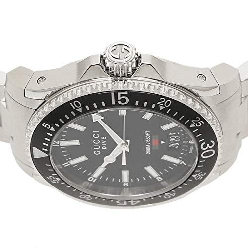 Gucci Dive Quartz Black Dial Silver Steel Strap Watch For Men - YA136301A Buy Now By Gucci
