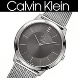 Calvin Klein Minimal Grey Dial Silver Mesh Bracelet Watch for Men - K3M21124 Buy Now By Calvin Klein