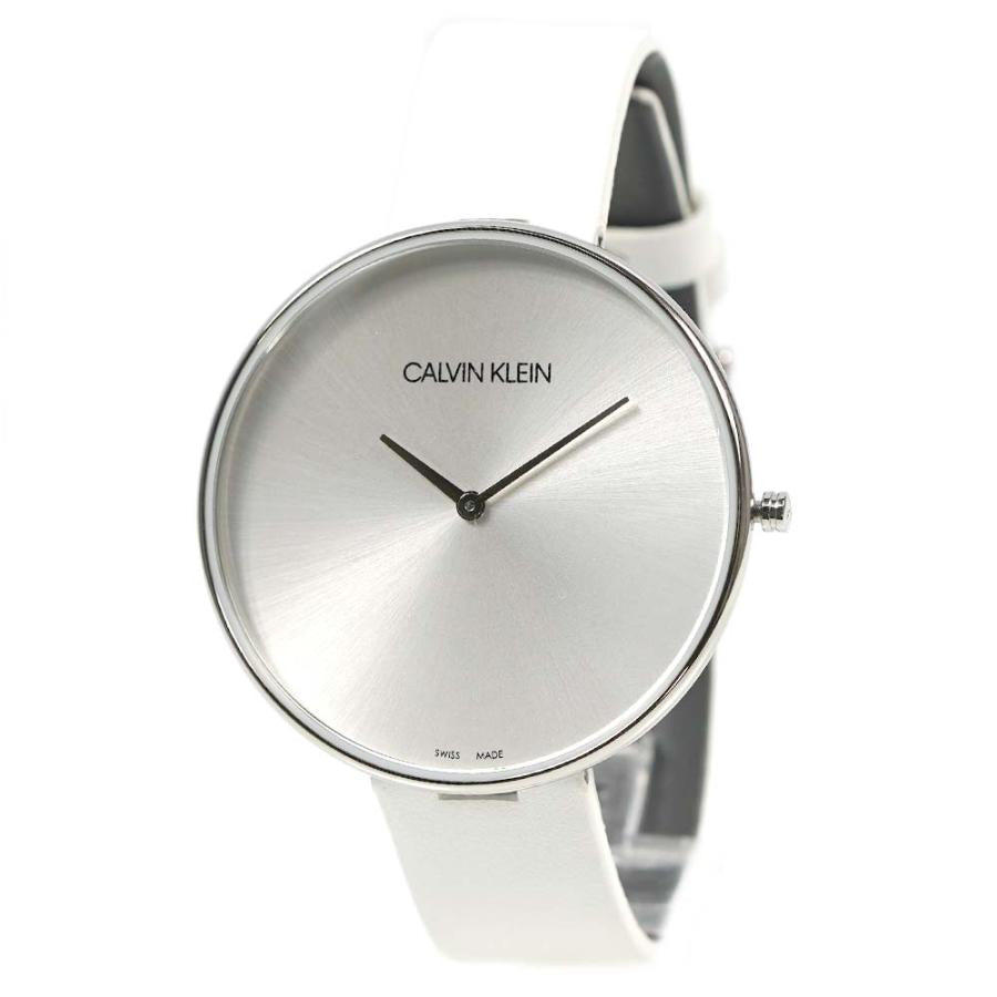 Calvin Klein Full Moon White Dial White Leather Strap Watch for Women - K8Y231L6 Buy Now By Calvin Klein