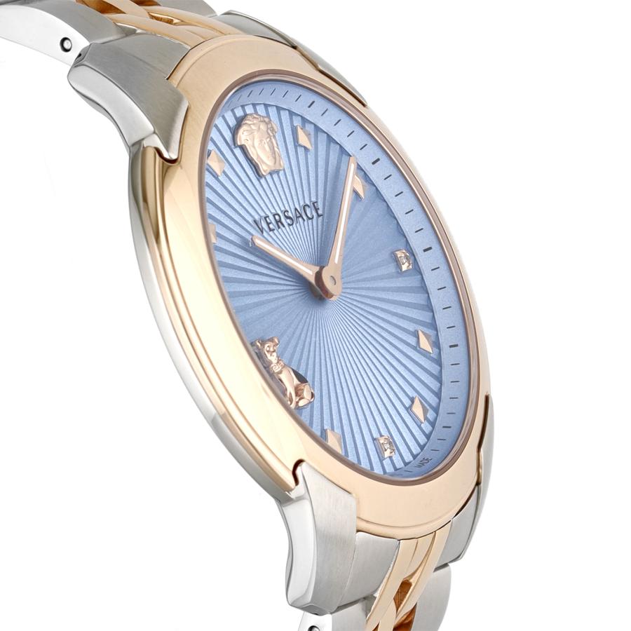 Versace Audrey Quartz Blue Dial Two Tone Steel Strap Watch for Women - VELR00619 Buy Now By Versace