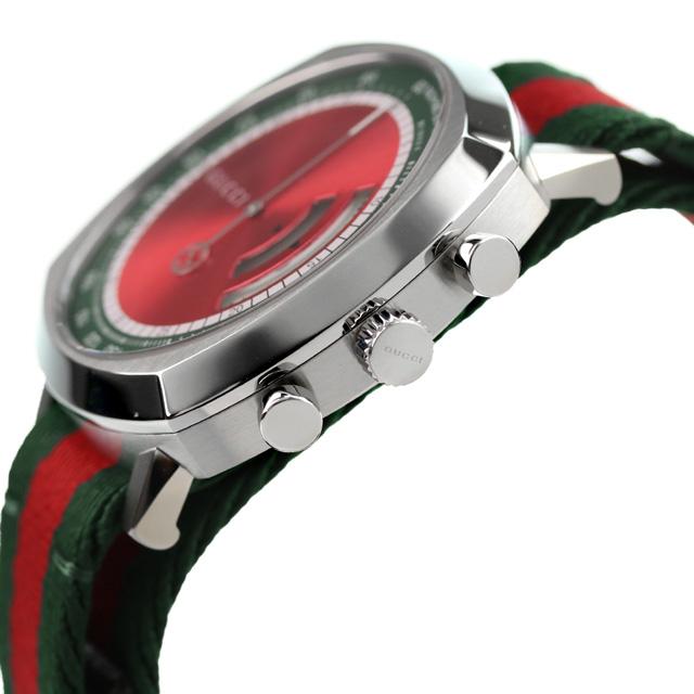 Gucci Grip Quartz Chronograph Red Dial Two Tone NATO Strap Watch for Men - YA157304 Buy Now By Gucci