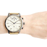 Tommy Hilfiger Kane White Dial Beige Leather Strap Watch for Men - 1710399 Buy Now By Tommy Hilfiger