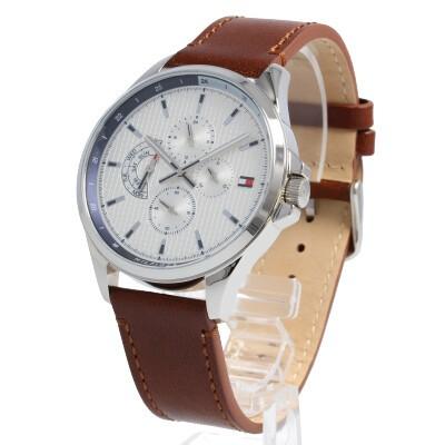 Tommy Hilfiger Multi Function Quartz White Dial Brown Leather Strap Watch for Men - 1791614 Buy Now By Tommy Hilfiger