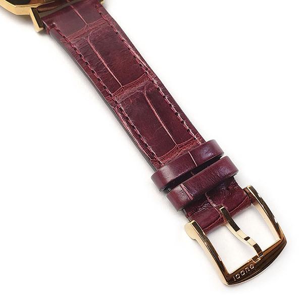 Gucci Grip Quartz Gold Dial Maroon Leather Strap Watch For Women - YA157402 Buy Now By Gucci