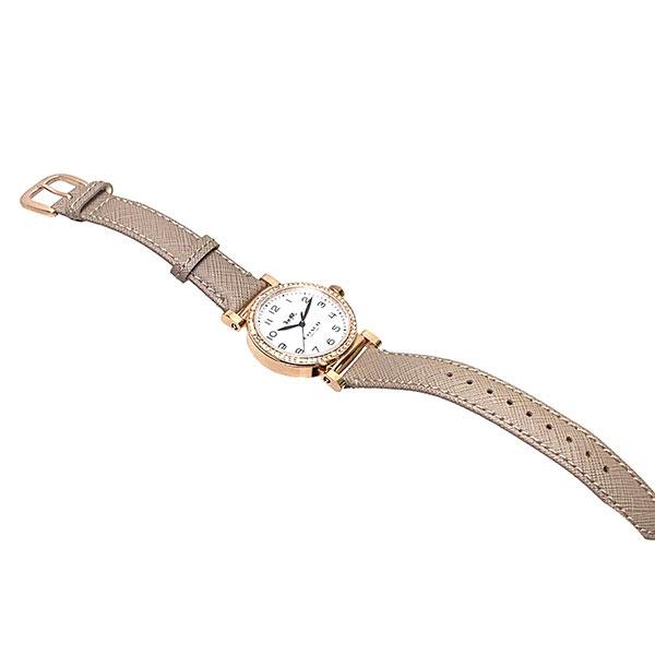 Coach Madison Diamonds White Dial Beige Leather Strap Watch for Women - 14503394 Buy Now By Coach