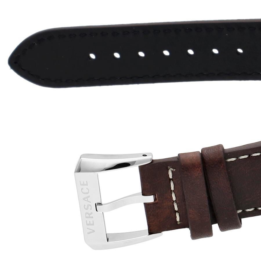 Versace Greca Time Quartz Blue Dial Brown Leather Strap Watch For Men - VE3K00122 Buy Now By Versace