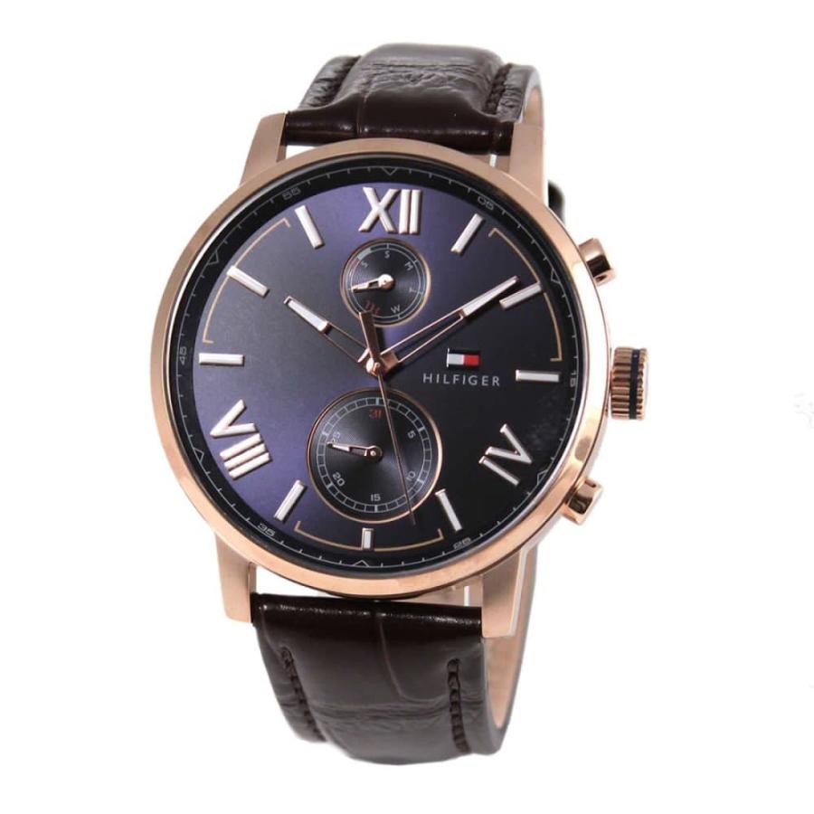 Tommy Hilfiger Aiden Quartz Blue Dial Brown Leather Strap Watch for Men - 1791308 Buy Now By Tommy Hilfiger