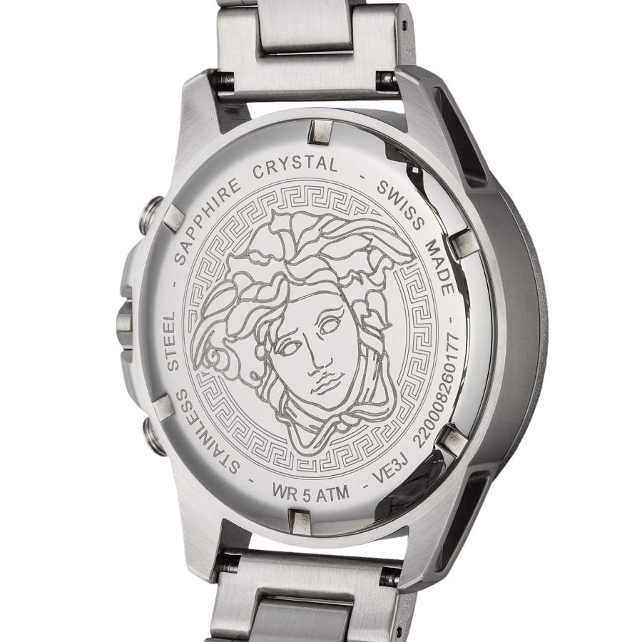 Versace Greca Action Chronograph Quartz Green Dial Silver Steel Strap Watch for Men - VE3J00422 Buy Now By Versace