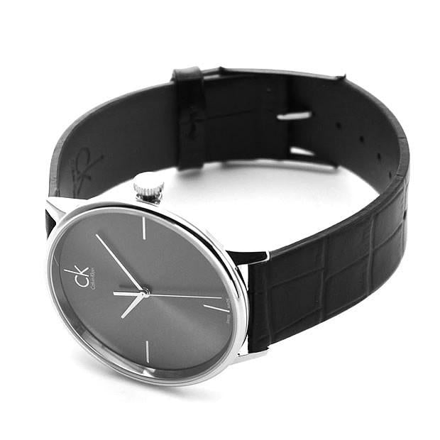 Calvin Klein Accent Black Dial Black Leather Strap Watch for Men - K2Y2X1C3 Buy Now By Calvin Klein