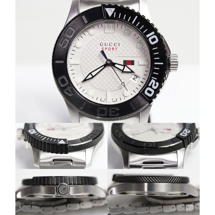 Gucci G Timeless Sport White Dial Silver Steel Strap Watch For Men - YA126250 Buy Now By Gucci