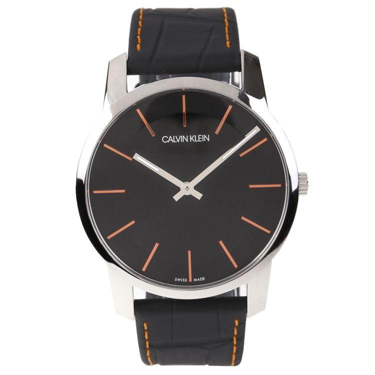 Calvin Klein City Black Dial Black Leather Strap Watch for Men - K2G211C1 Buy Now By Calvin Klein