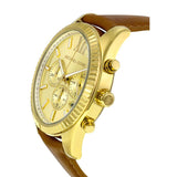 Michael Kors Lexington Chronograph Gold Dial Brown Leather Strap Watch For Men - MK8447 Buy Now By Michael Kors