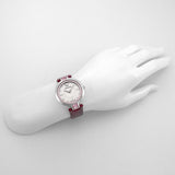 Versace Olympo Crystal Gleam White Dial Purple Leather Strap Watch for Women - VAN010016 Buy Now By Versace