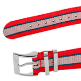 Gucci G Timeless Quartz Red Dial Two Tone NATO Strap Watch For Men - YA1264070 Buy Now By Gucci