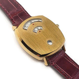 Gucci Grip Quartz Gold Dial Maroon Leather Strap Watch For Women - YA157402 Buy Now By Gucci