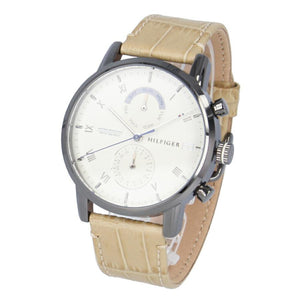 Tommy Hilfiger Kane White Dial Beige Leather Strap Watch for Men - 1710399 Buy Now By Tommy Hilfiger