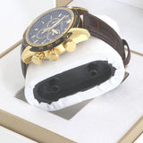 Versace V-Ray Chronograph Quartz Black Dial Brown Leather Strap Watch For Men - VEDB00318 Buy Now By Versace