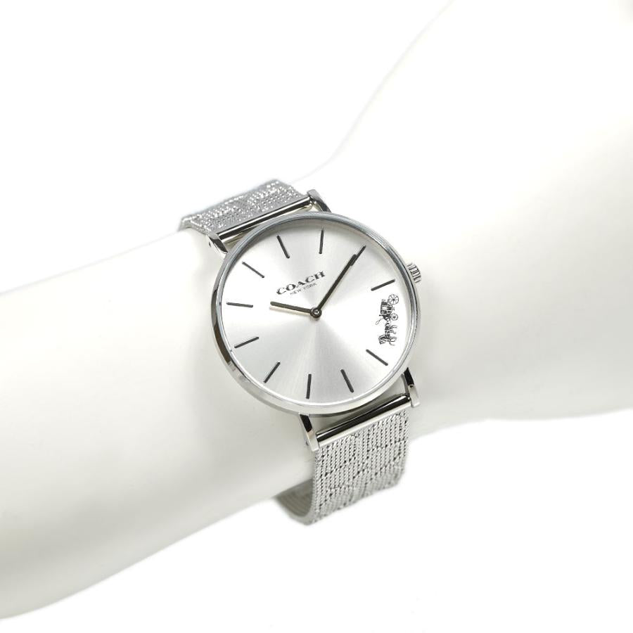 Coach Perry Silver Dial Silver Mesh Bracelet Watch for Women - 14503341 Buy Now By Coach
