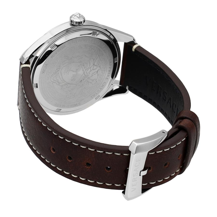Versace Greca Time Quartz Blue Dial Brown Leather Strap Watch For Men - VE3K00122 Buy Now By Versace