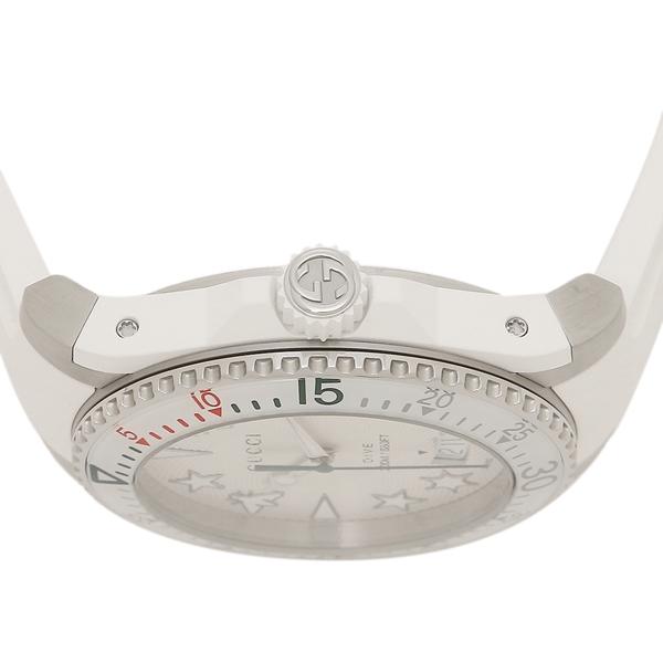 Gucci Dive Quartz White Dial White Rubber Strap Watch For Men - YA136337 Buy Now By Gucci