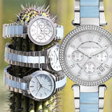 Michael Kors Parker White Dial Two Tone Steel Strap Watch for Women - MK6138 Buy Now By Michael Kors