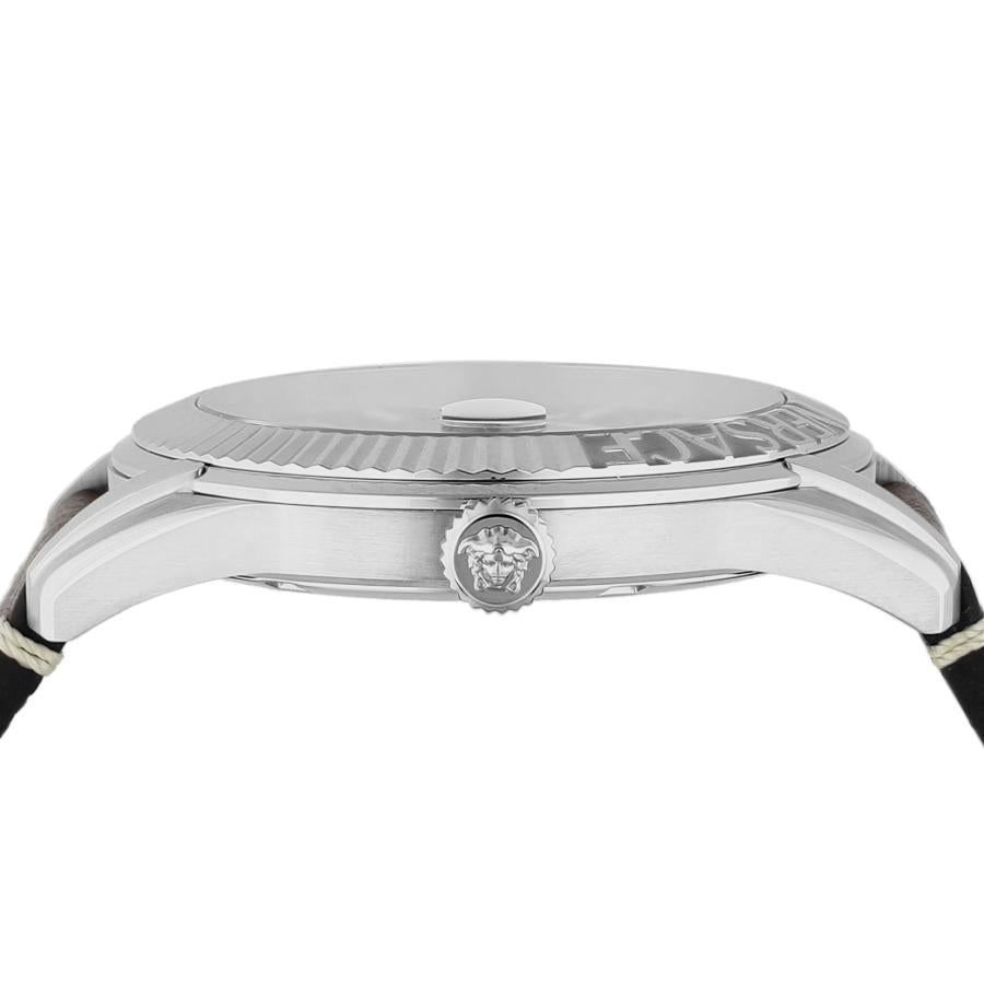 Versace Greca Time Quartz Blue Dial Brown Leather Strap Watch For Men - VE3K00122 Buy Now By Versace