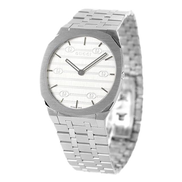 Gucci 25H Quartz Silver Dial Silver Steel Strap Unisex Watch - YA163407 Buy Now By Gucci