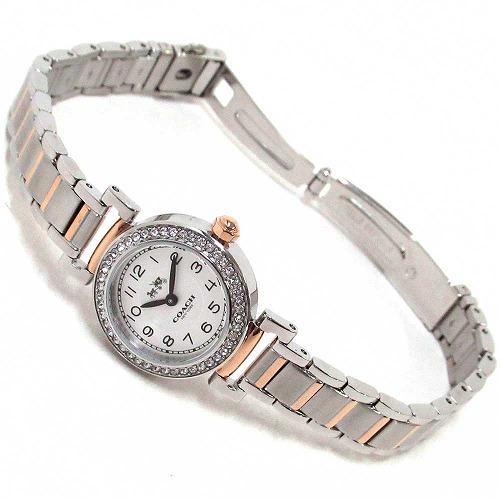 Coach Madison Crystals Silver Dial Two Tone Steel Strap Watch for Women - 14502404 Buy Now By Coach