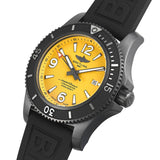 Breitling Superocean Automatic 46mm Yellow Dial Black Rubber Strap Watch for Men - M17368D71I1S1 Buy Now By Breitling