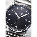 Fossil The Commuter Black Dial Silver Steel Strap Watch for Men - FS5391 Buy Now By Fossil