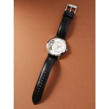 Fossil Townsman Twist Multifunction White Dial Black Leather Strap Watch for Men - ME1164 Buy Now By Fossil