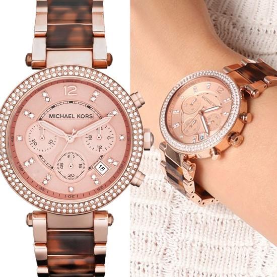 Michael Kors Parker Rose Gold Dial Two Tone Steel Strap Watch for Women - MK5538 Buy Now By Michael Kors