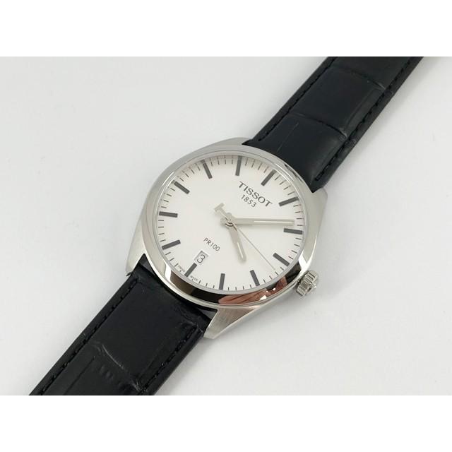 Tissot T Classic PR 100 White Dial Black Leather Strap Watch for Men - T101.410.16.031.00 Buy Now By Tissot