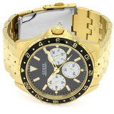 Guess Odyssey Multifunction Black Dial Gold Steel Strap Watch For Men - W1107G4 Buy Now By Guess
