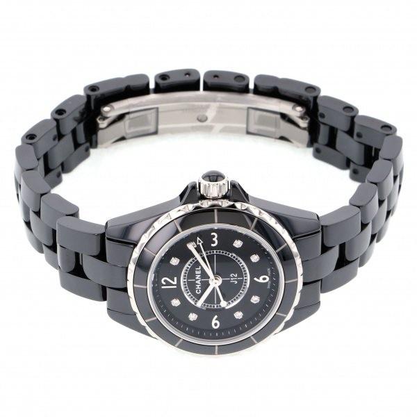 Chanel J12 Diamonds Black Dial Black Steel Strap Watch for Women - J12 H2569 Buy Now By Chanel