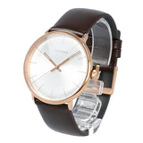 Calvin Klein High Noon Silver Dial Brown Leather Strap Watch for Men - K8M216G6 Buy Now By Calvin Klein