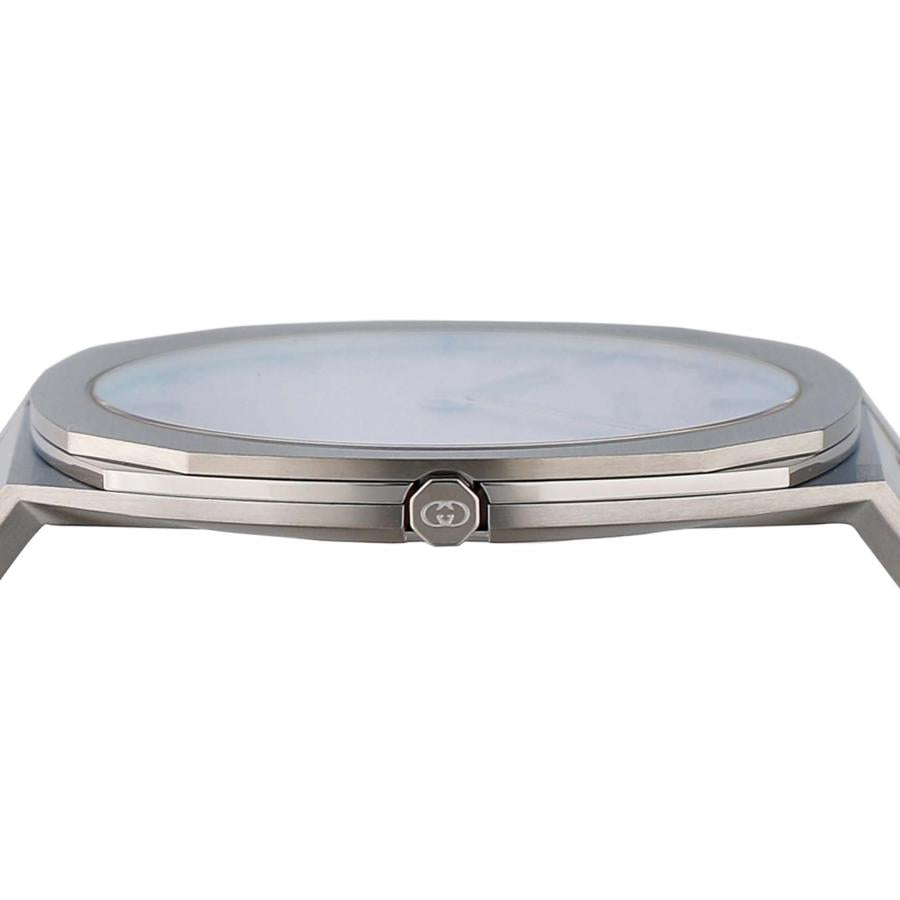 Gucci 25H Quartz Blue Dial Silver Steel Strap Unisex Watch - YA163408 Buy Now By Gucci