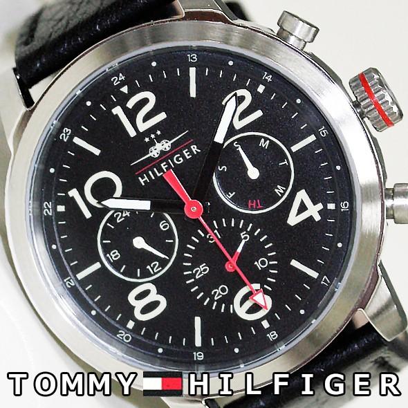 Tommy Hilfiger Jake Chronograph Black Dial Black Leather Strap Watch for Men - 1791232 Buy Now By Tommy Hilfiger