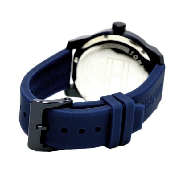 Tommy Hilfiger Denim Quartz Blue Dial Blue Rubber Strap Watch for Men - 1791322