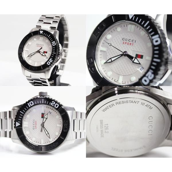 Gucci G Timeless Sport White Dial Silver Steel Strap Watch For Men - YA126250 Buy Now By Gucci