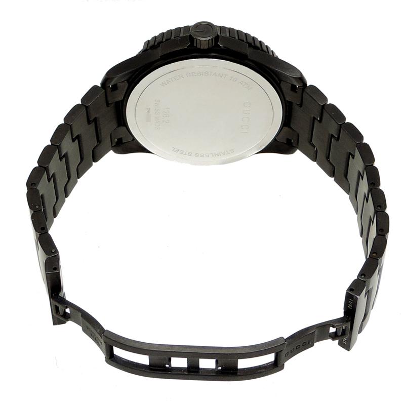 Gucci G Timeless Sport Black Dial Black Steel Strap Watch For Men - YA126230 Buy Now By Gucci