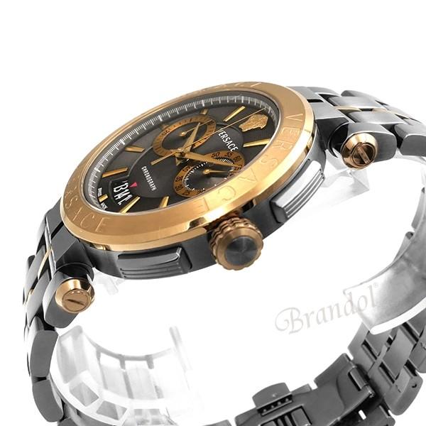 Versace Aion Chronograph Black Dial Grey Steel Strap Watch for Men - VBR050017 Buy Now By Versace