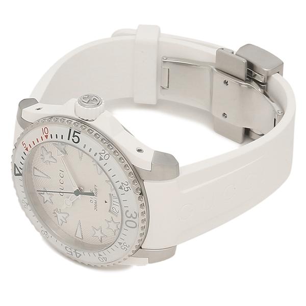 Gucci Dive Quartz White Dial White Rubber Strap Watch For Men - YA136337 Buy Now By Gucci