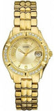 Guess Dazzling Diamonds Gold Dial Gold Steel Strap Watch for Women - W85110L1 Buy Now By Guess
