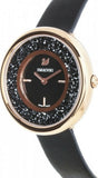 Swarovski Crystalline Pure Black Dial Black Leather Strap Watch for Women - 5275043 Buy Now By Swarovski