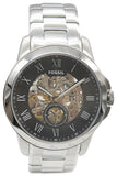 Fossil Grant Skeleton Black Dial Silver Steel Strap Watch for Men - ME3055 Buy Now By Fossil