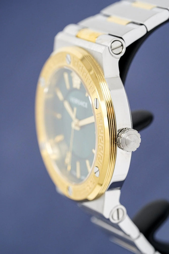 Versace Greca Green Dial Silver Steel Strap Watch for Women - VEVH00720 Buy Now By Versace