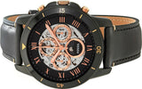 Fossil Grant Sport Automatic Skeleton Black Dial Black Leather Strap Watch for Men - ME3138 Buy Now By Fossil
