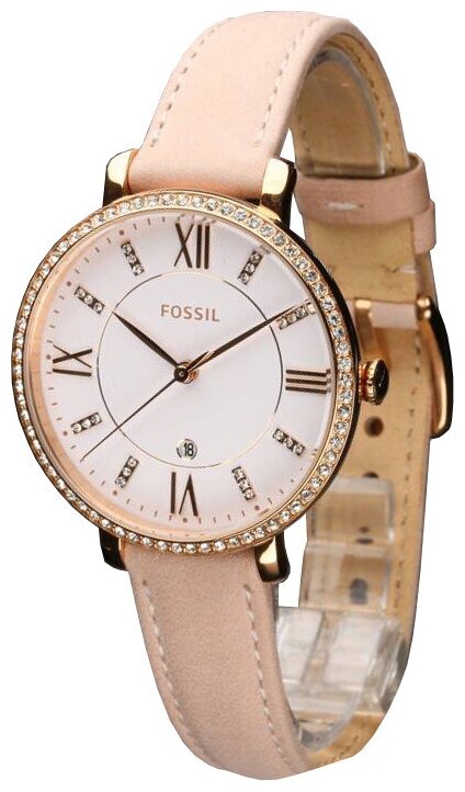 Fossil Jacqueline White Dial Pink Leather Strap Watch for Women - ES4303 Buy Now By Fossil