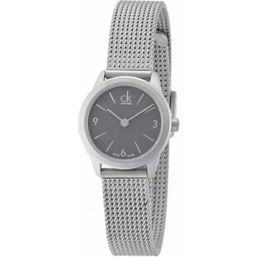 Calvin Klein Minimal Grey Dial Silver Mesh Bracelet Watch for Women - K3M53154 Buy Now By Calvin Klein